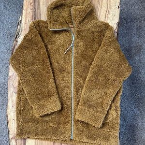 Lululemon brown fleece zip up jacket coat sz 6